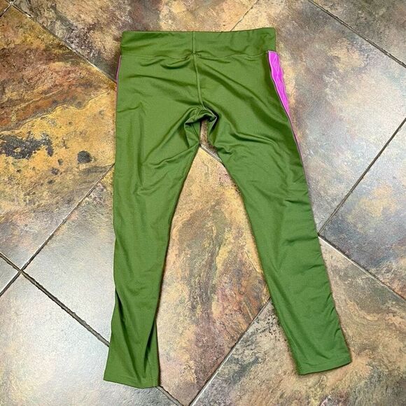 Umbro Green Pink Activewear Leggings Large - Picture 9 of 10
